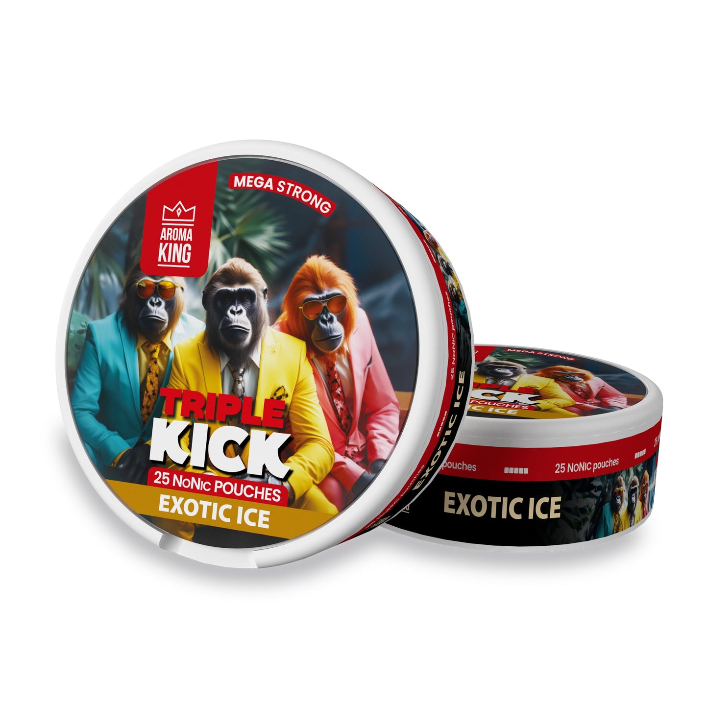 Aroma King Triple Kick NoNic Exotic ice Pouches