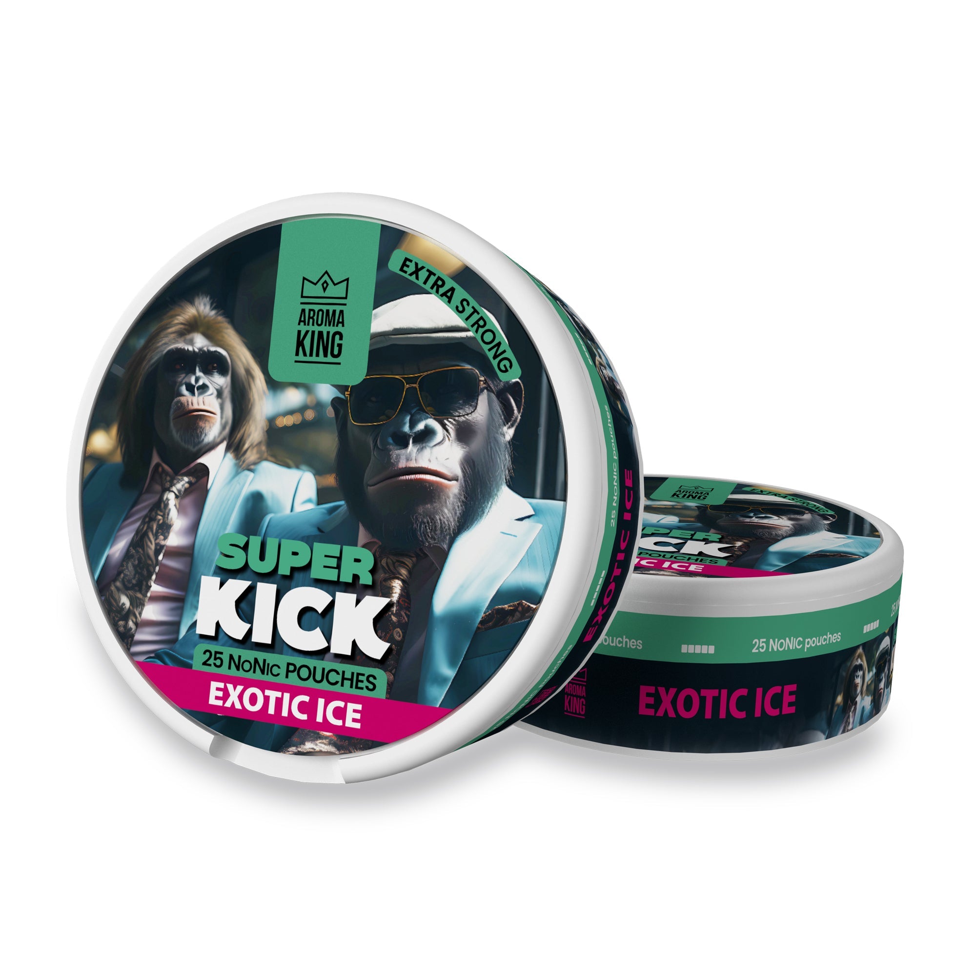 Aroma King Super Kick NoNic Exotic Ice pouches