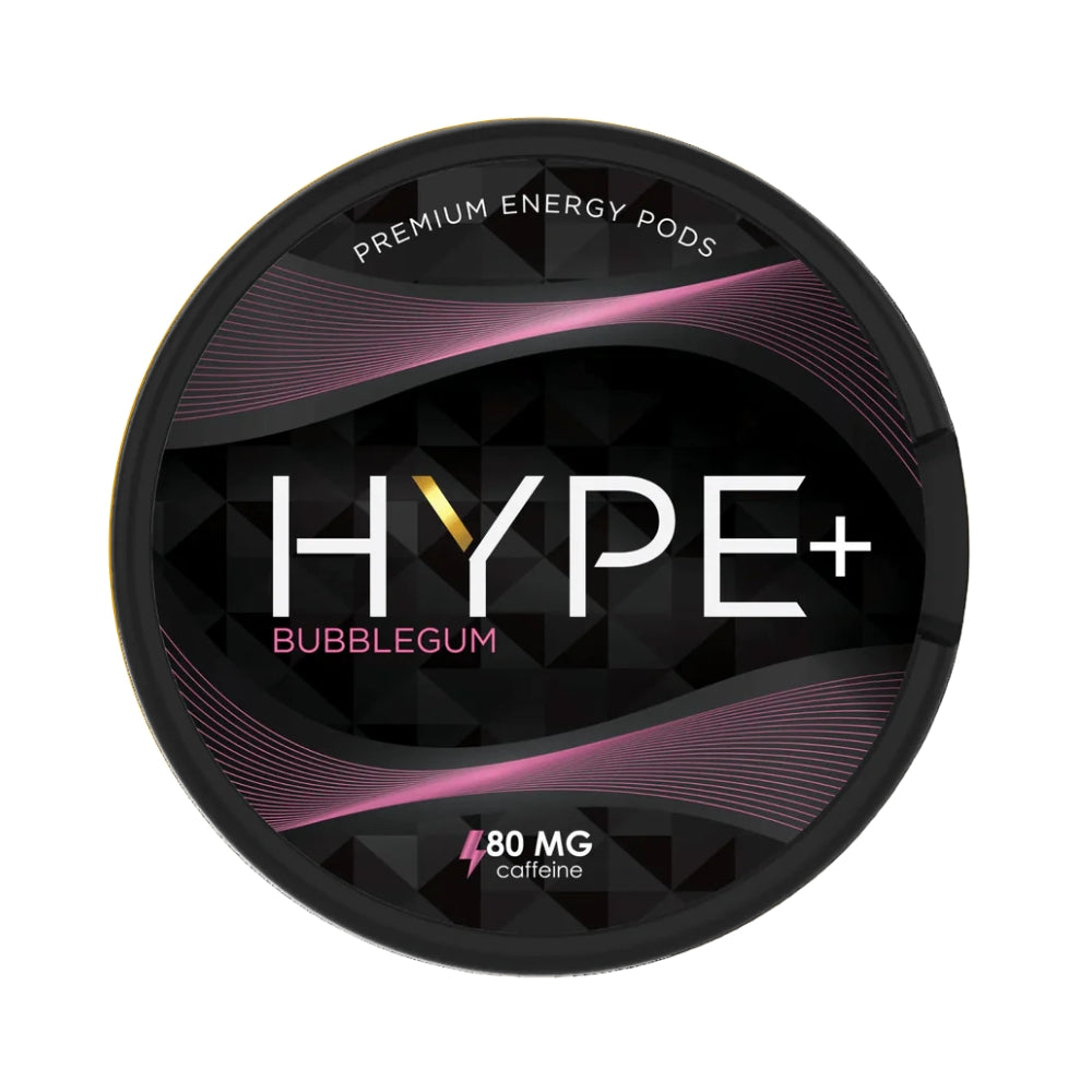 Hype+ Bubblegum energy pouches