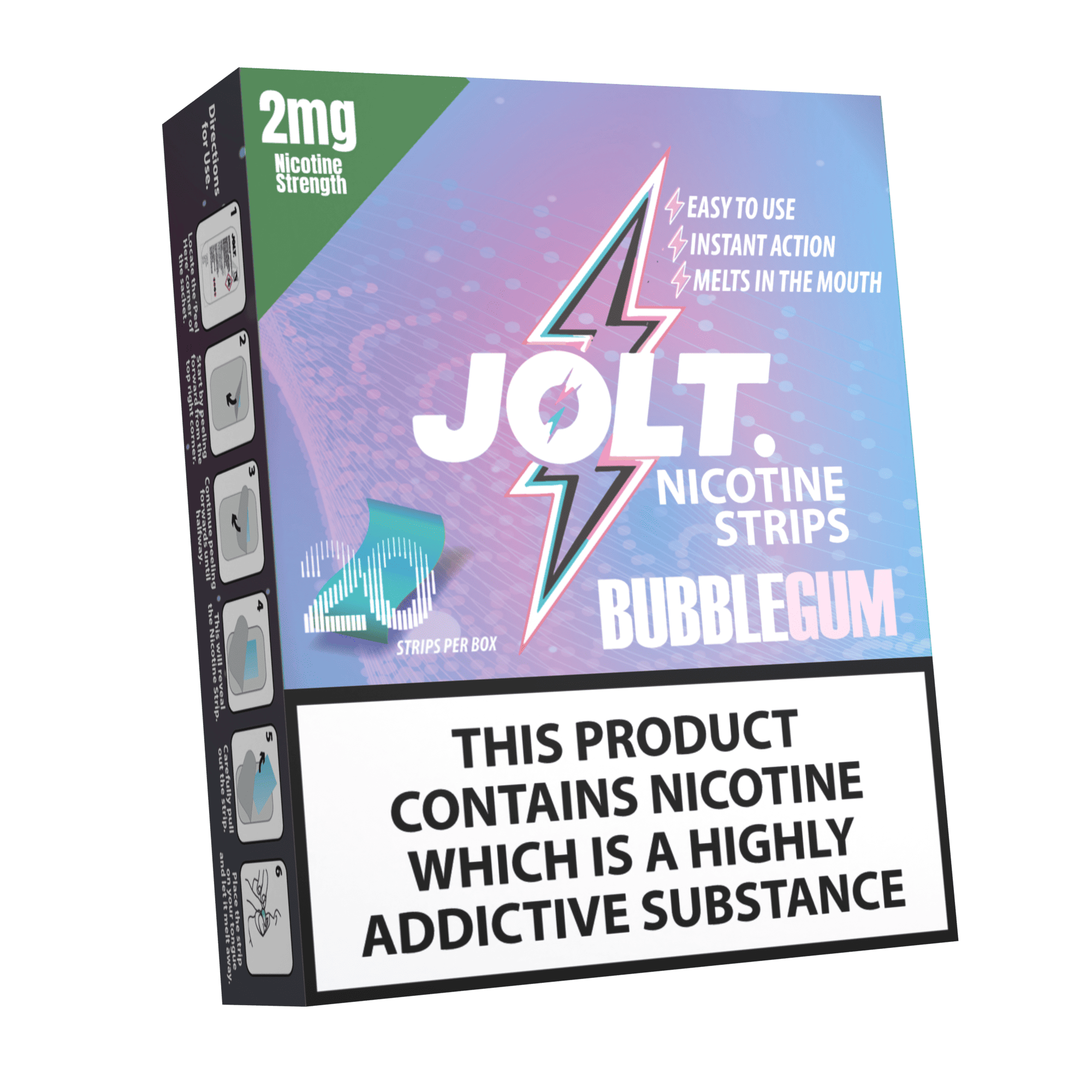 Nicotine strips bubblegum