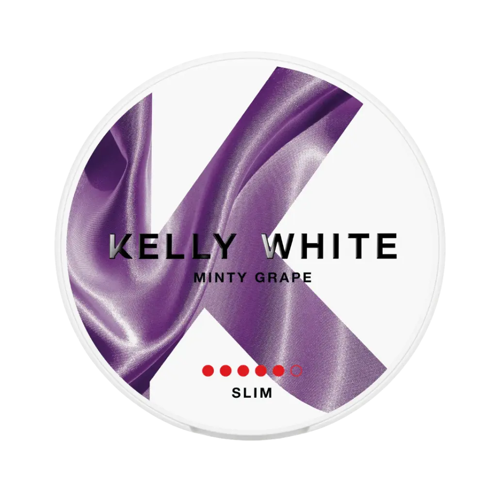 Kelly white minty grape nicotine pouches 10mg