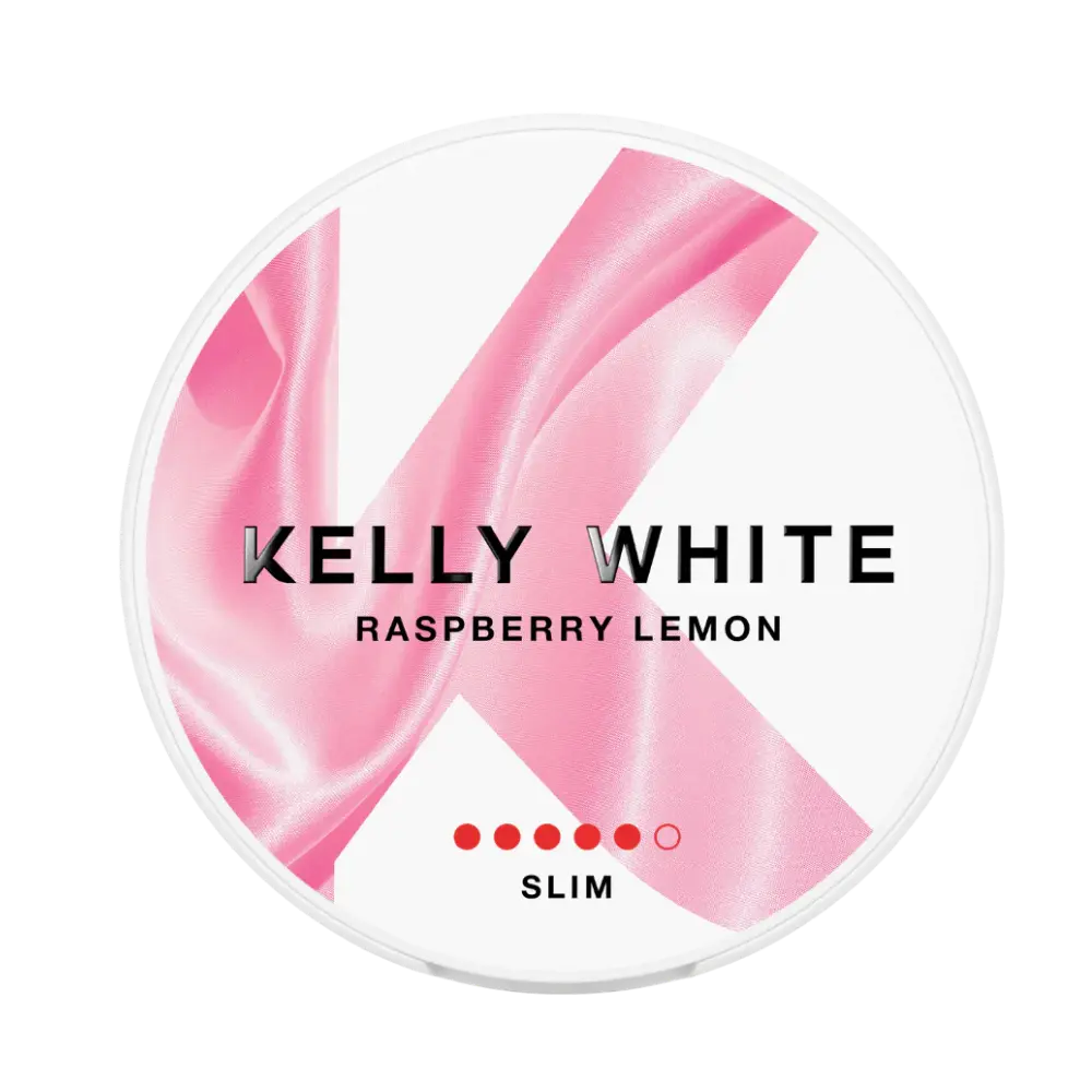 Kelly White raspberry lemon nicotine pouches 10mg 