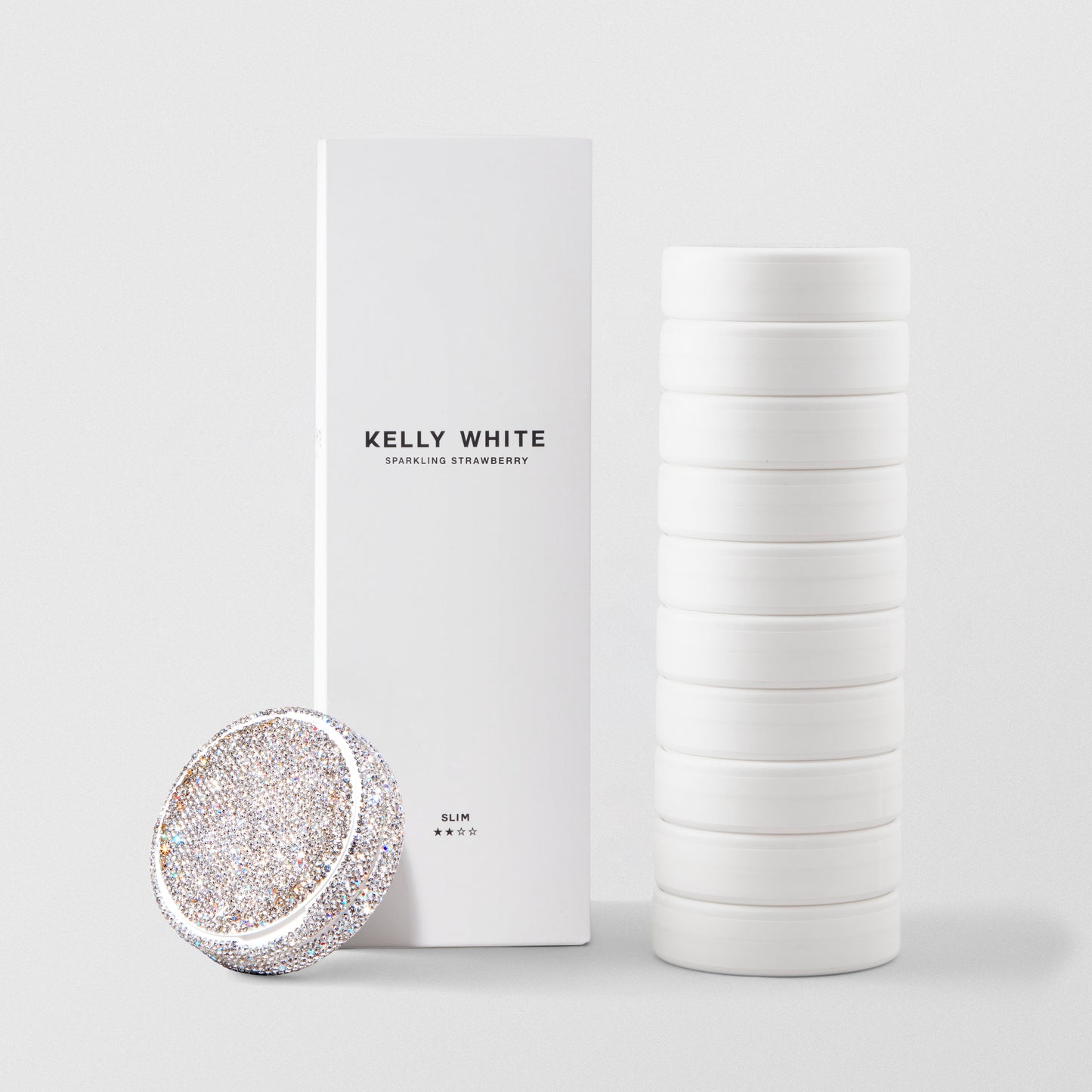 Kelly White Sparkling Strawberry + Glitter Box - 6mg