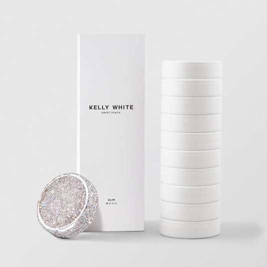 Kelly White Sweet Peach Glitter Box - 4mg