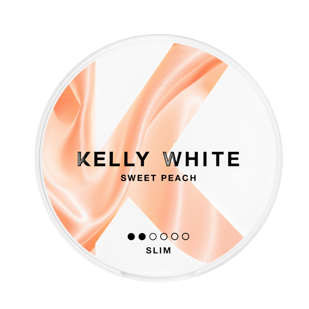 Kelly White Sweet Peach Nicotine Pouches 4mg 