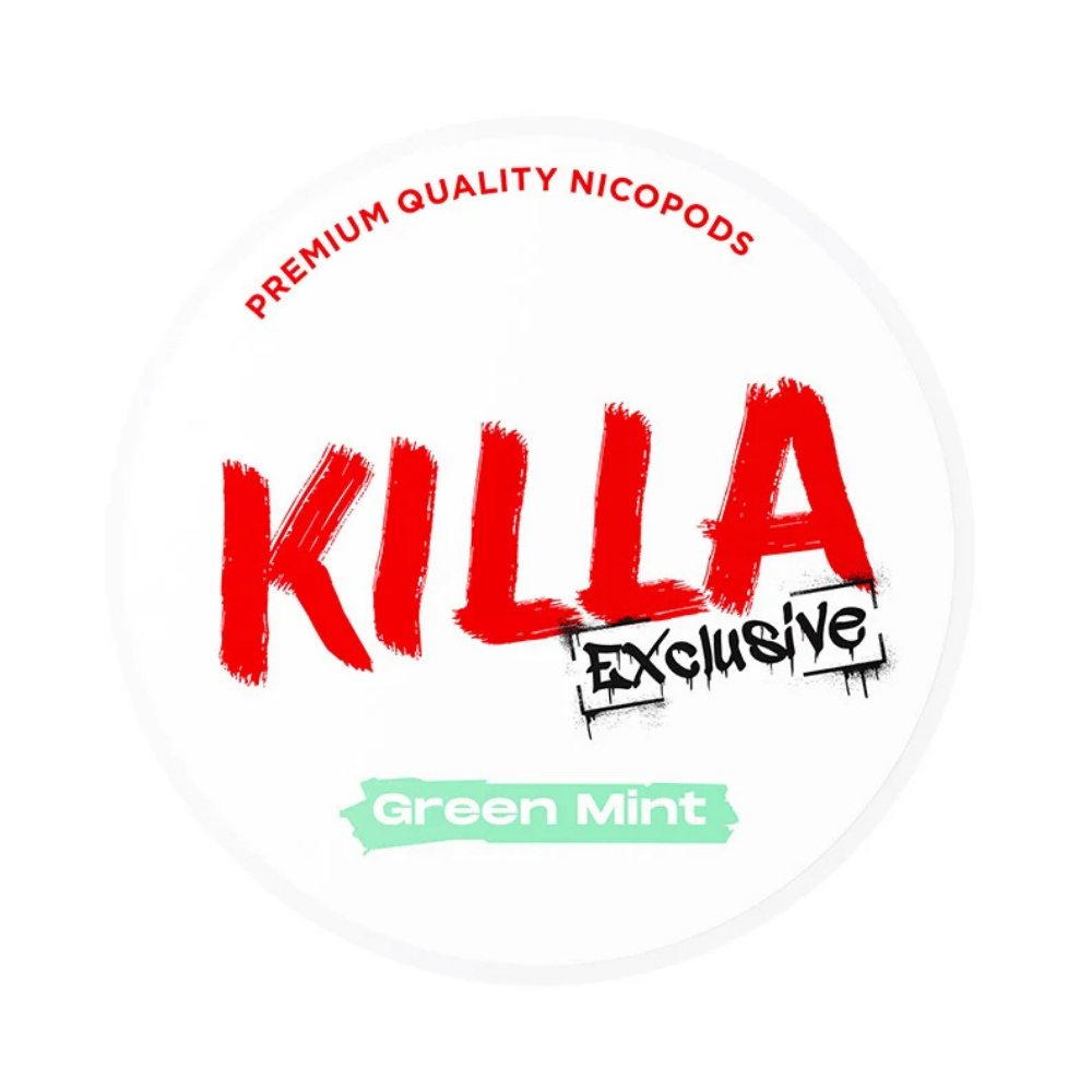 Killa green mint nicotine pouches