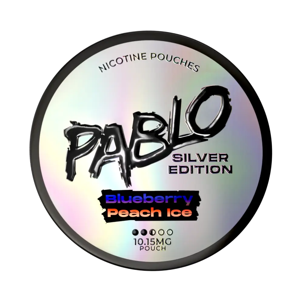 Pablo blueberry peach ice silver edition 10.15mg nicotine pouches 