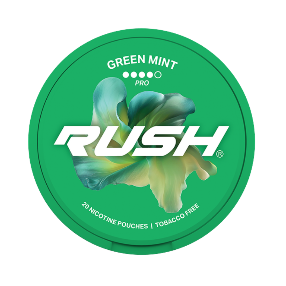 Rush green mint nicotine pouches