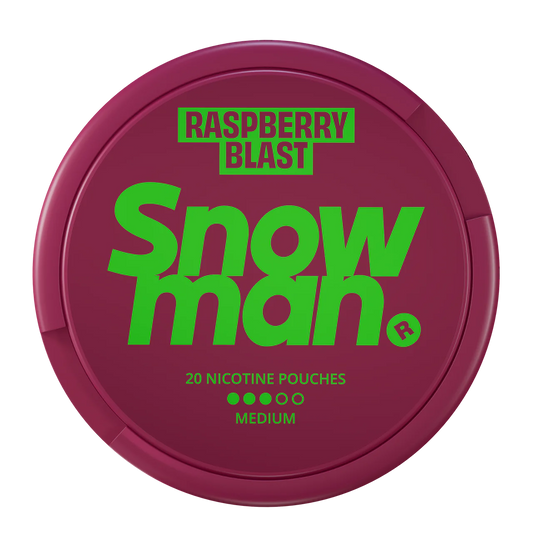 Snowman raspberry blast nicotine pouches