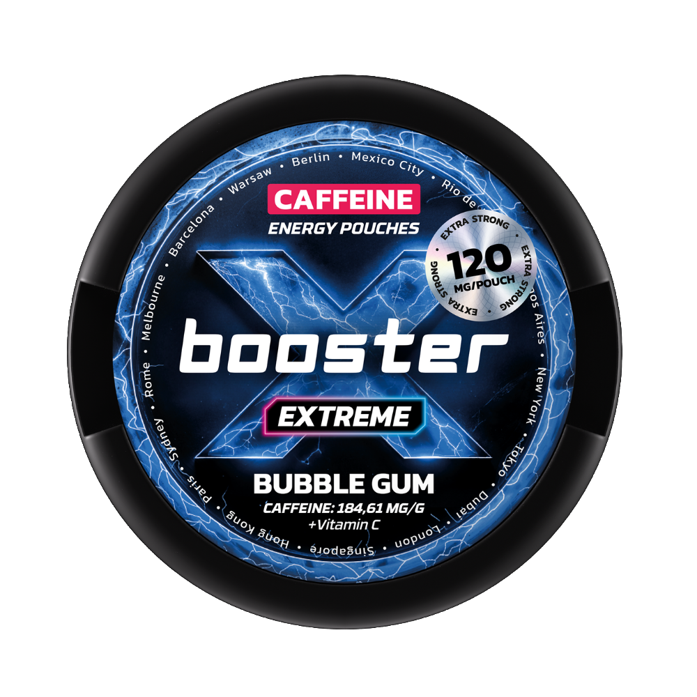 X Booster Bubble Gum Energy Pouches 120mg