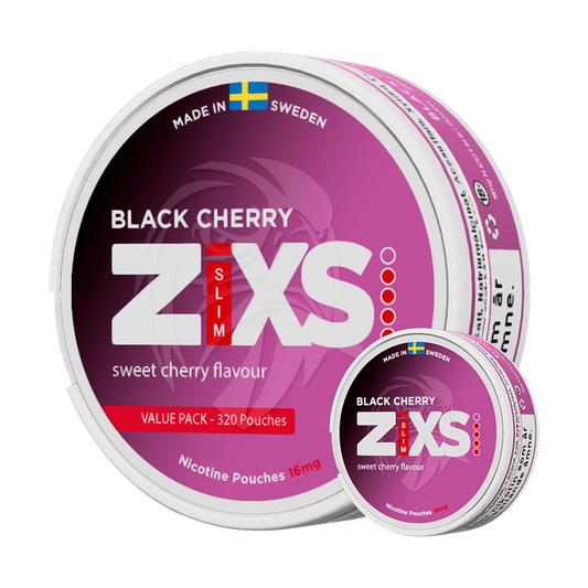 ZIXS snus black cherry jumbo can